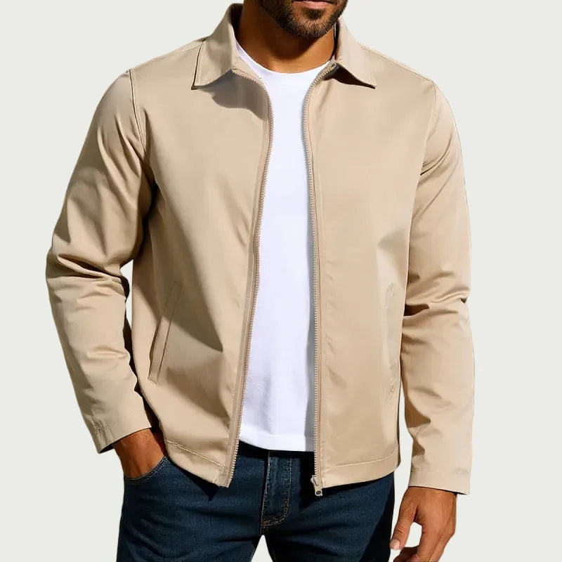 Men's Zip-Up Cardigan Jacket – Raglan Sleeve Relaxed Fit
