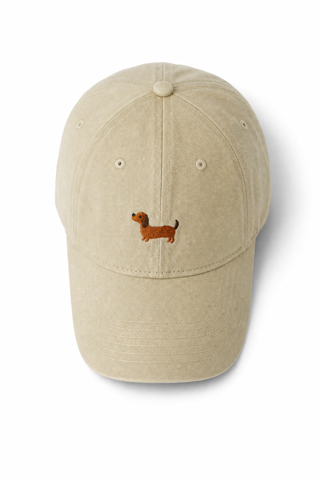 Women's Cotton Baseball Cap – Embroidered Dachshund Motif