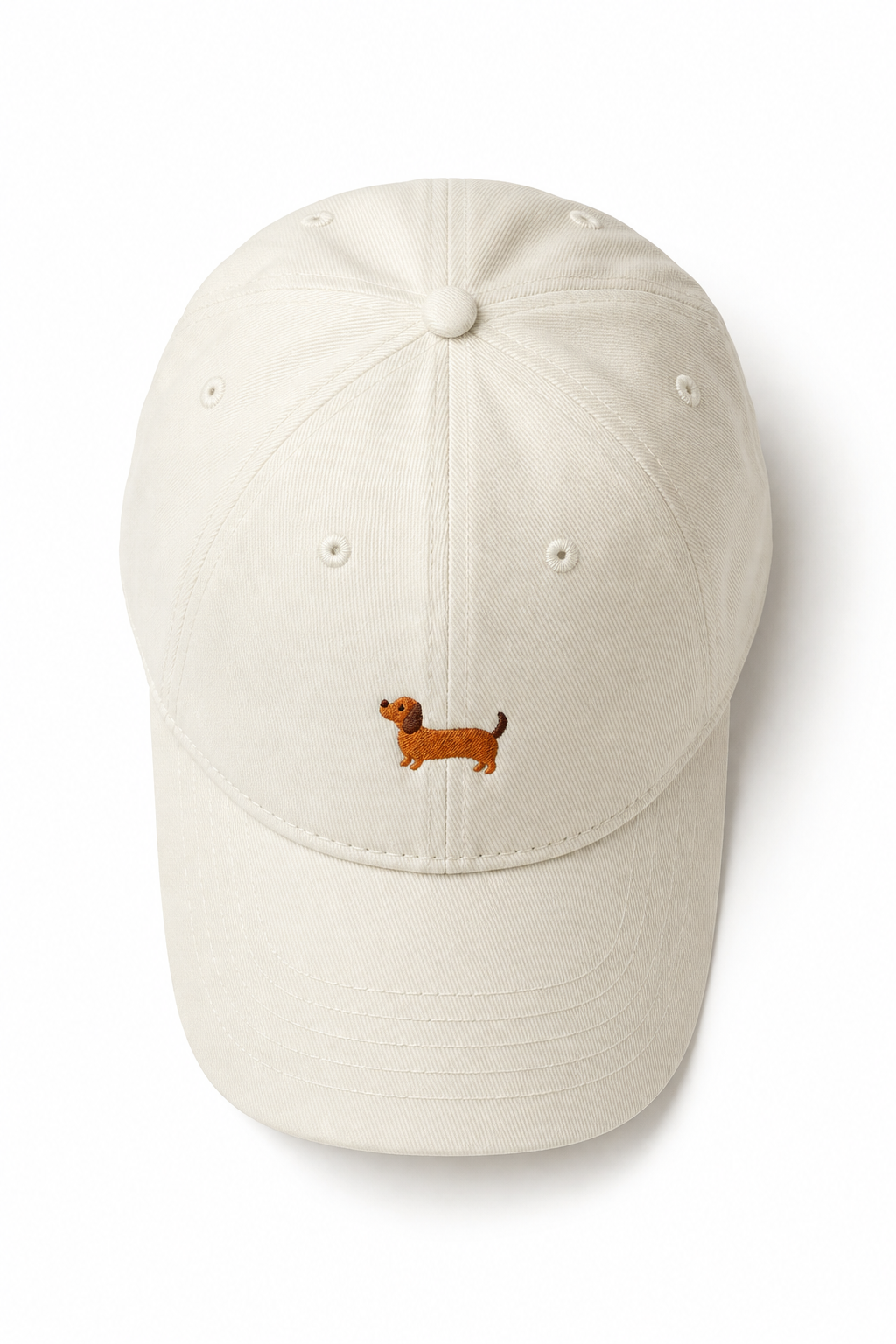 Women's Cotton Baseball Cap – Embroidered Dachshund Motif