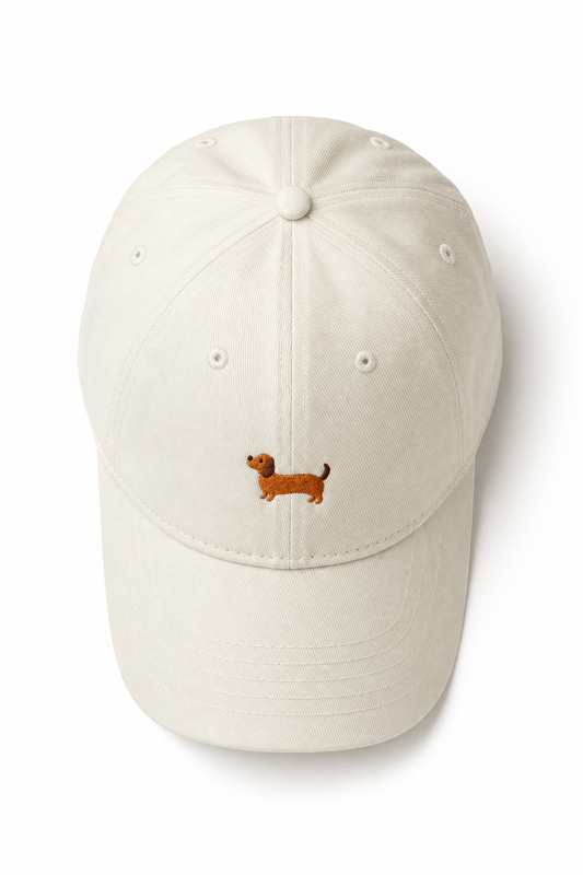 Women's Cotton Baseball Cap – Embroidered Dachshund Motif