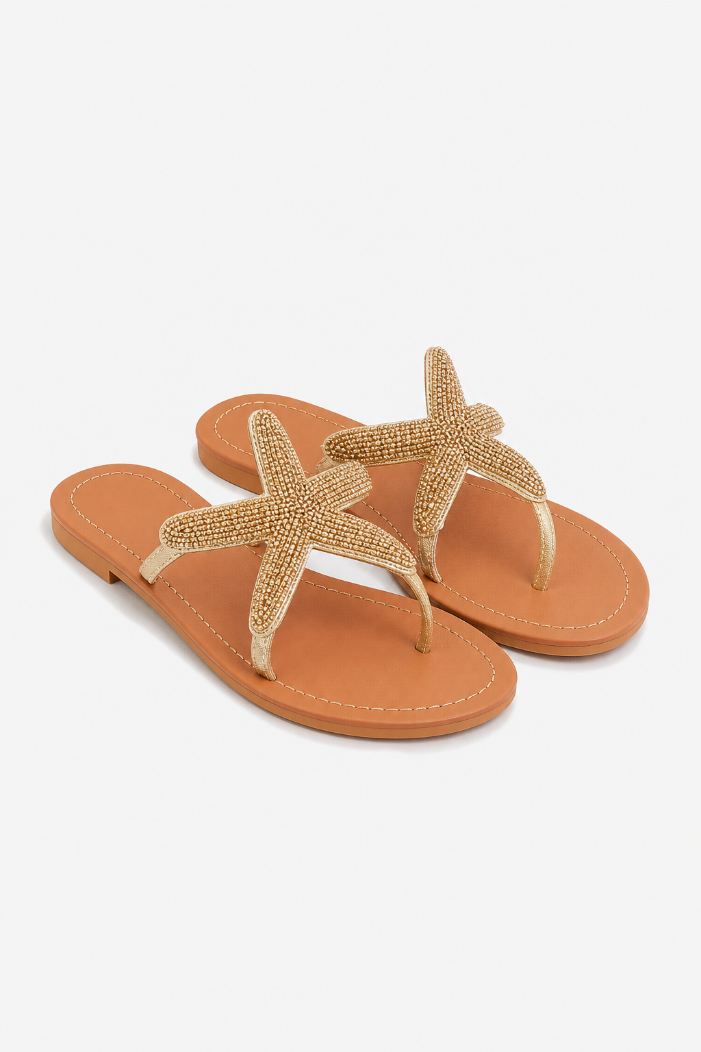 Women's Beaded Slip-On Sandal – Starfish Strap Detail
