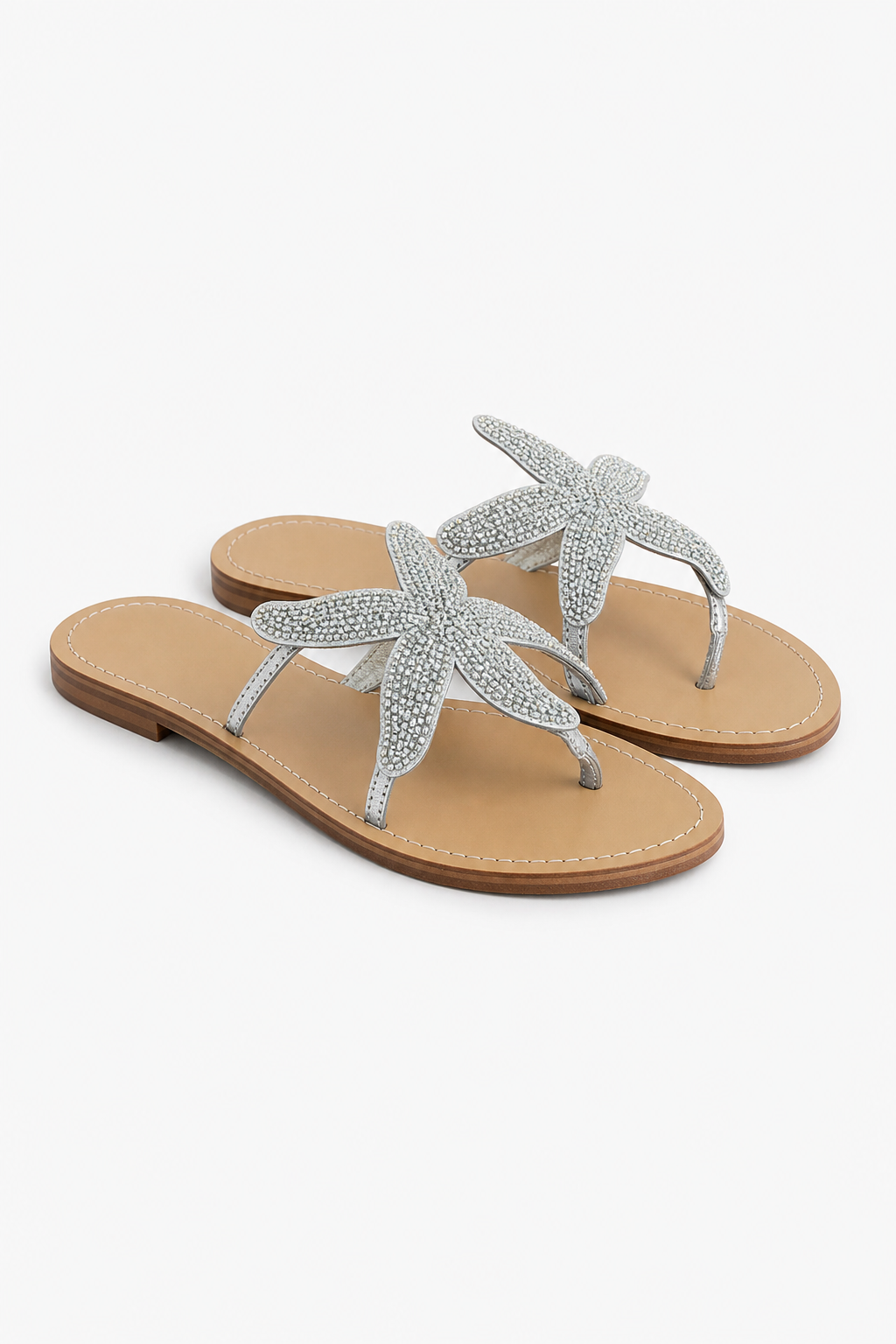 Women's Beaded Slip-On Sandal – Starfish Strap Detail