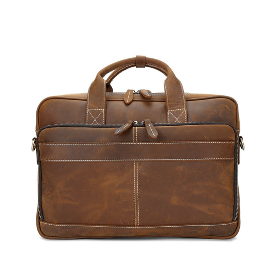 Men's Leather Messenger Bag – Structured Laptop Carry
