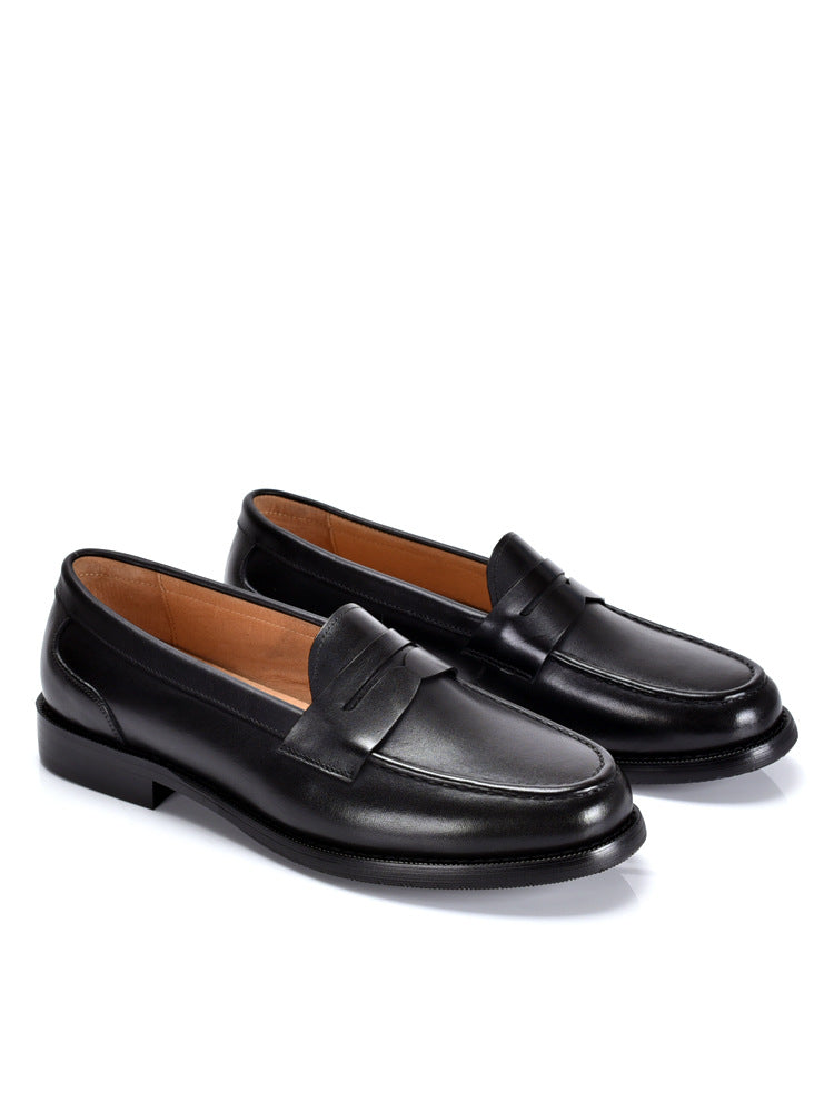 Men's Leather Penny Loafer – Moc-Toe Almond Toe