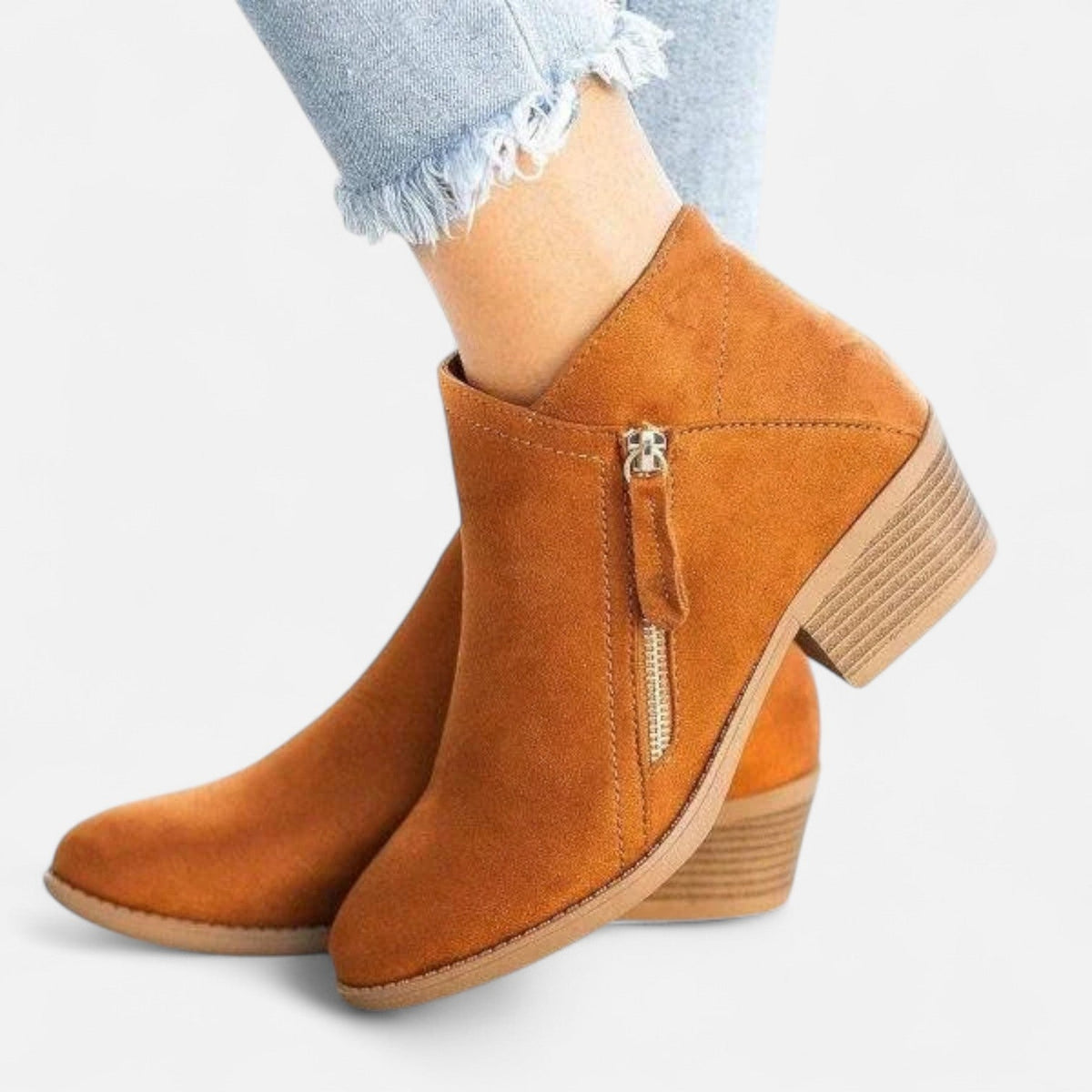 Women's Leather Ankle Boots – Arch Support Insole