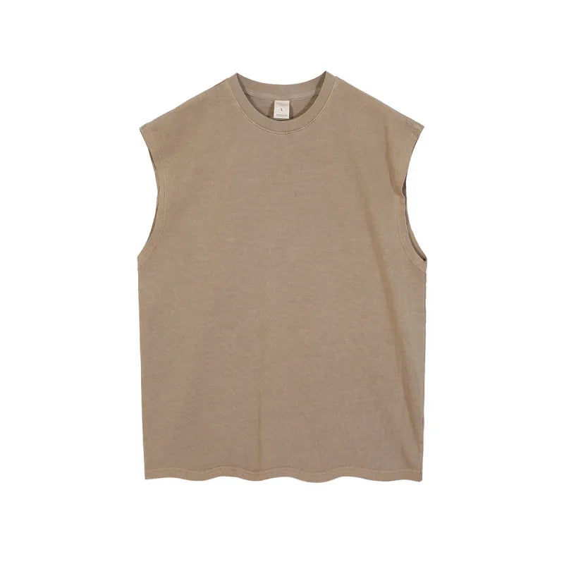 Men's Cotton Tank Top – Crew Neck Straight Fit