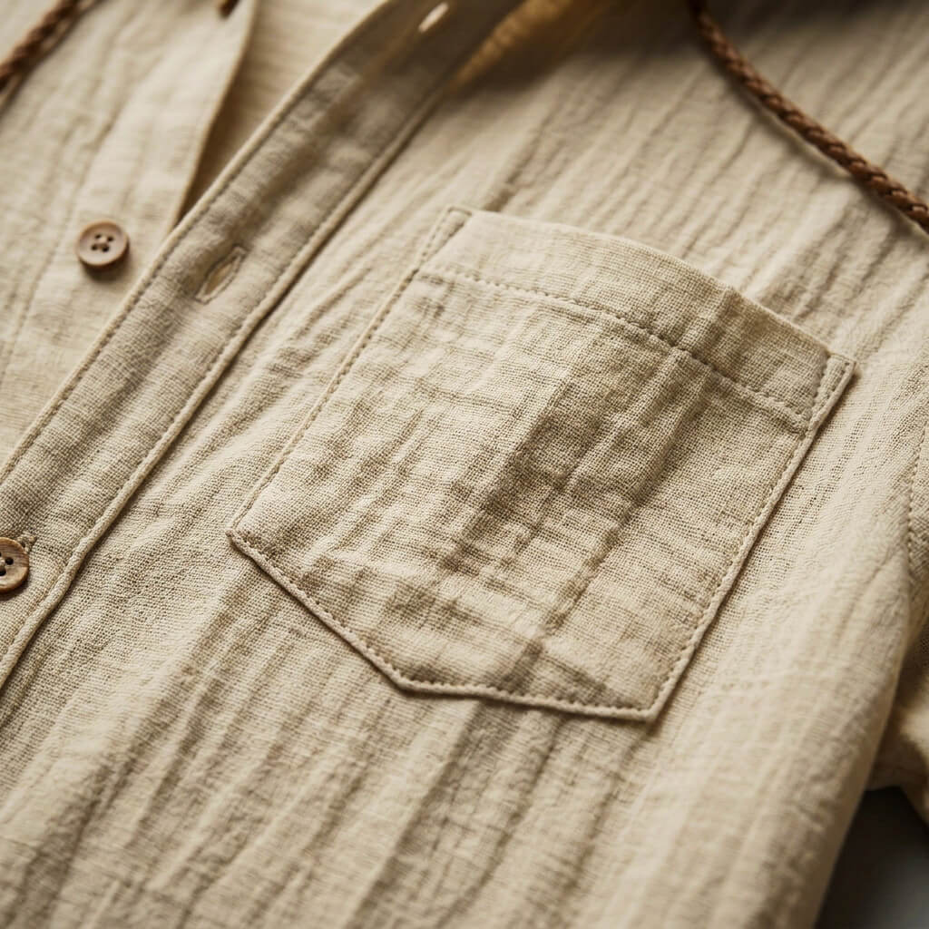 Men's Cotton-Linen Hooded Jacket – Lightweight Button Front