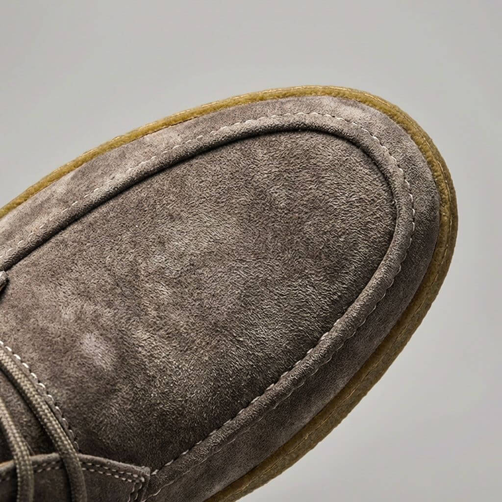 Men's Suede Lace-Up Shoe – Low-Profile Regular Fit