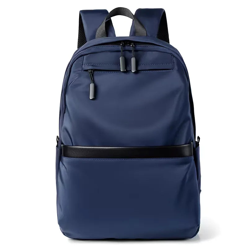Men's Oxford-Weave Backpack – Multi-Compartment Structured Build