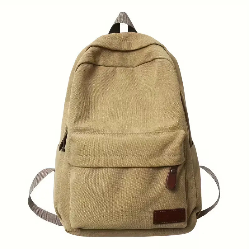 Men's Canvas Backpack – Structured Front Pocket