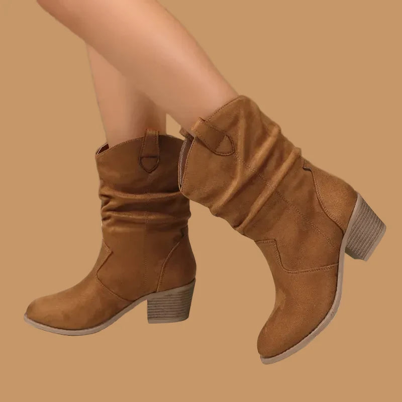 Women's Western Boots – Slouchy Mid-Calf Shaft