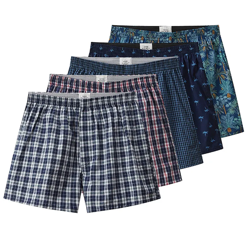 Men's Woven Cotton Boxer Shorts – Relaxed 3-Pack