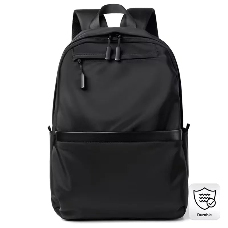 Men's Oxford-Weave Backpack – Multi-Compartment Structured Build