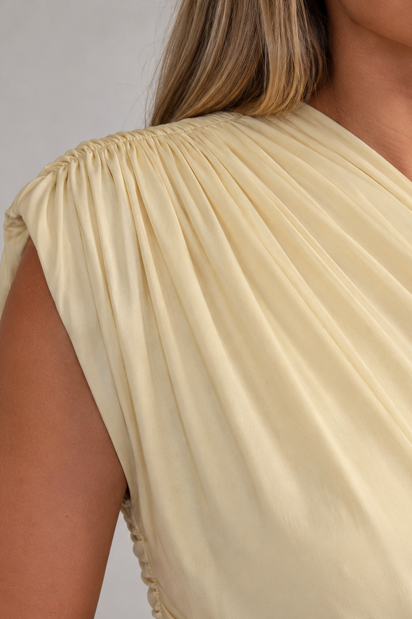 Women's Maternity Maxi Dress – Asymmetric Neckline