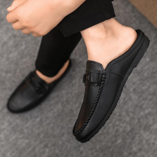 Men's Backless Loafer Mule – Horsebit Moc Toe
