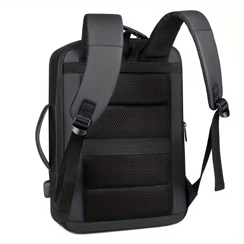 Men's Structured Backpack – USB Port Laptop Sleeve