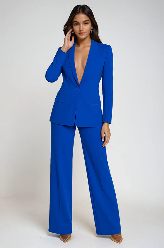 Women's Blazer and Pants Set – Fitted Two-Piece Suit