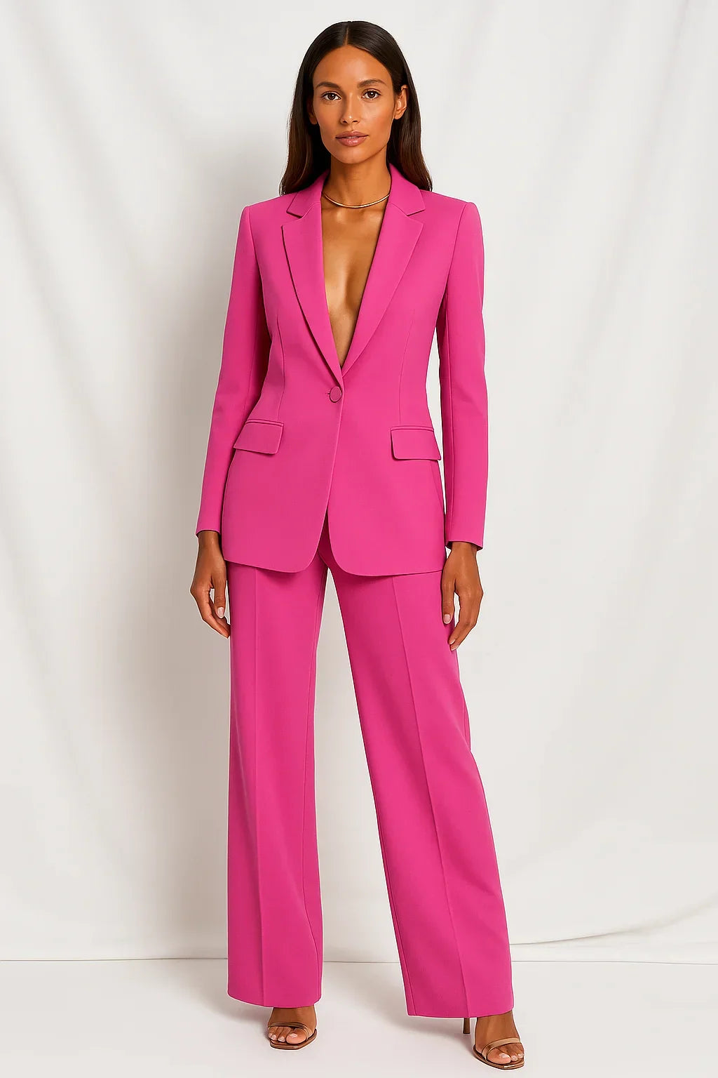 Women's Blazer and Pants Set – Fitted Two-Piece Suit