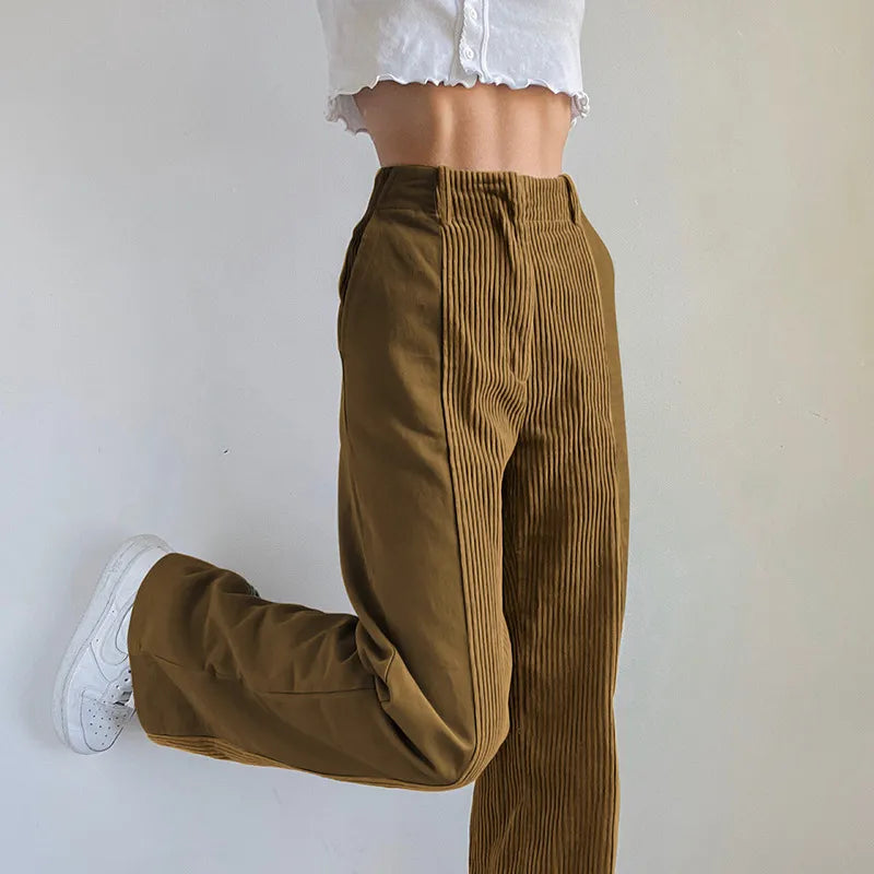 Women's Straight-Leg Pants – Relaxed Fluid Drape