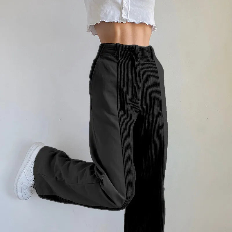 Women's Straight-Leg Pants – Relaxed Fluid Drape