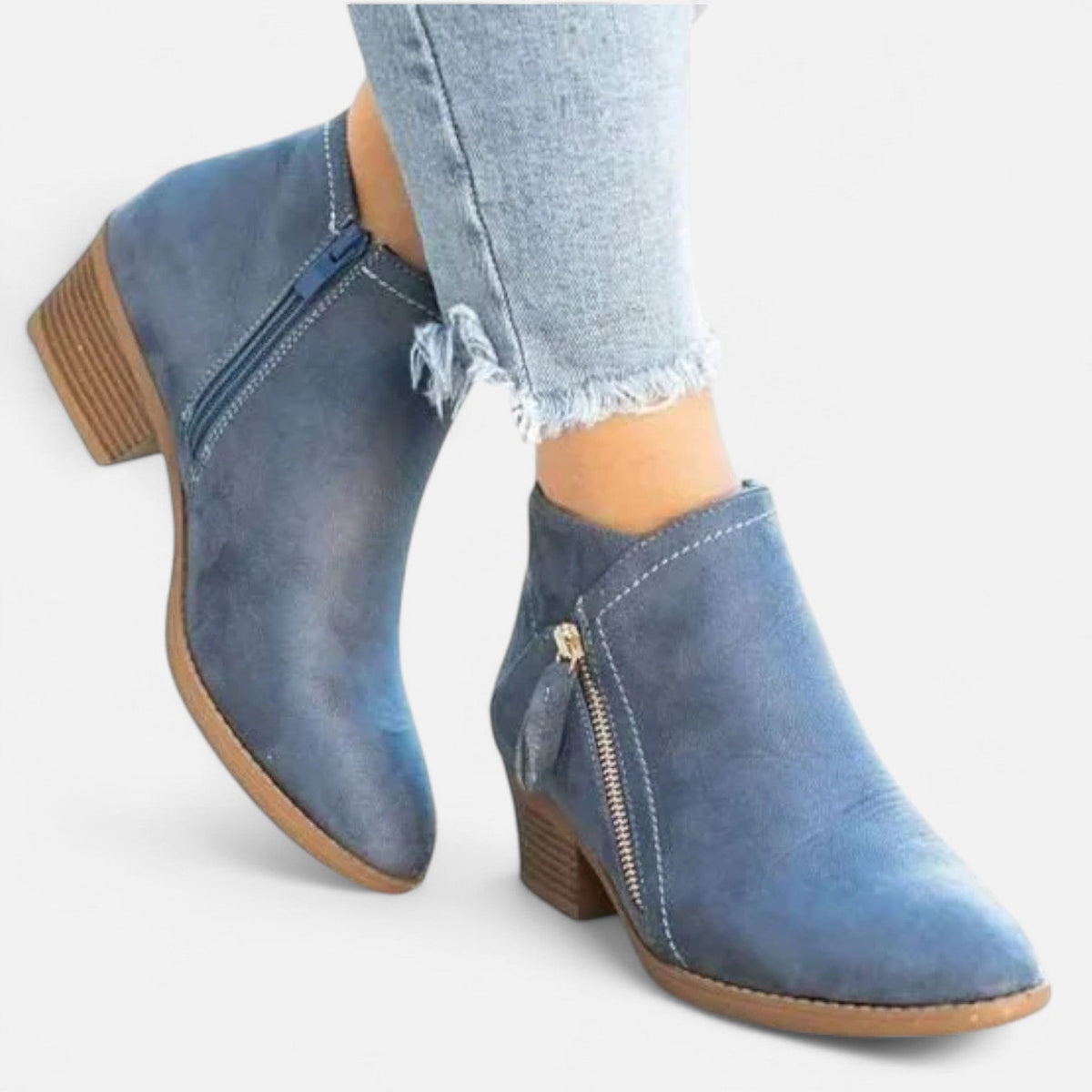 Women's Leather Ankle Boots – Arch Support Insole
