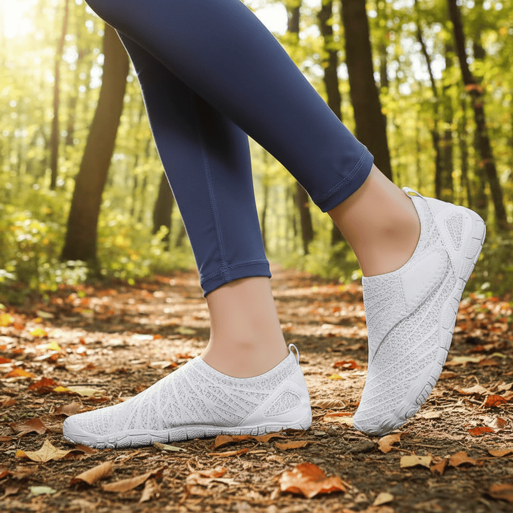 Unisex Barefoot Shoe – Knit Hook-and-Loop Low Top