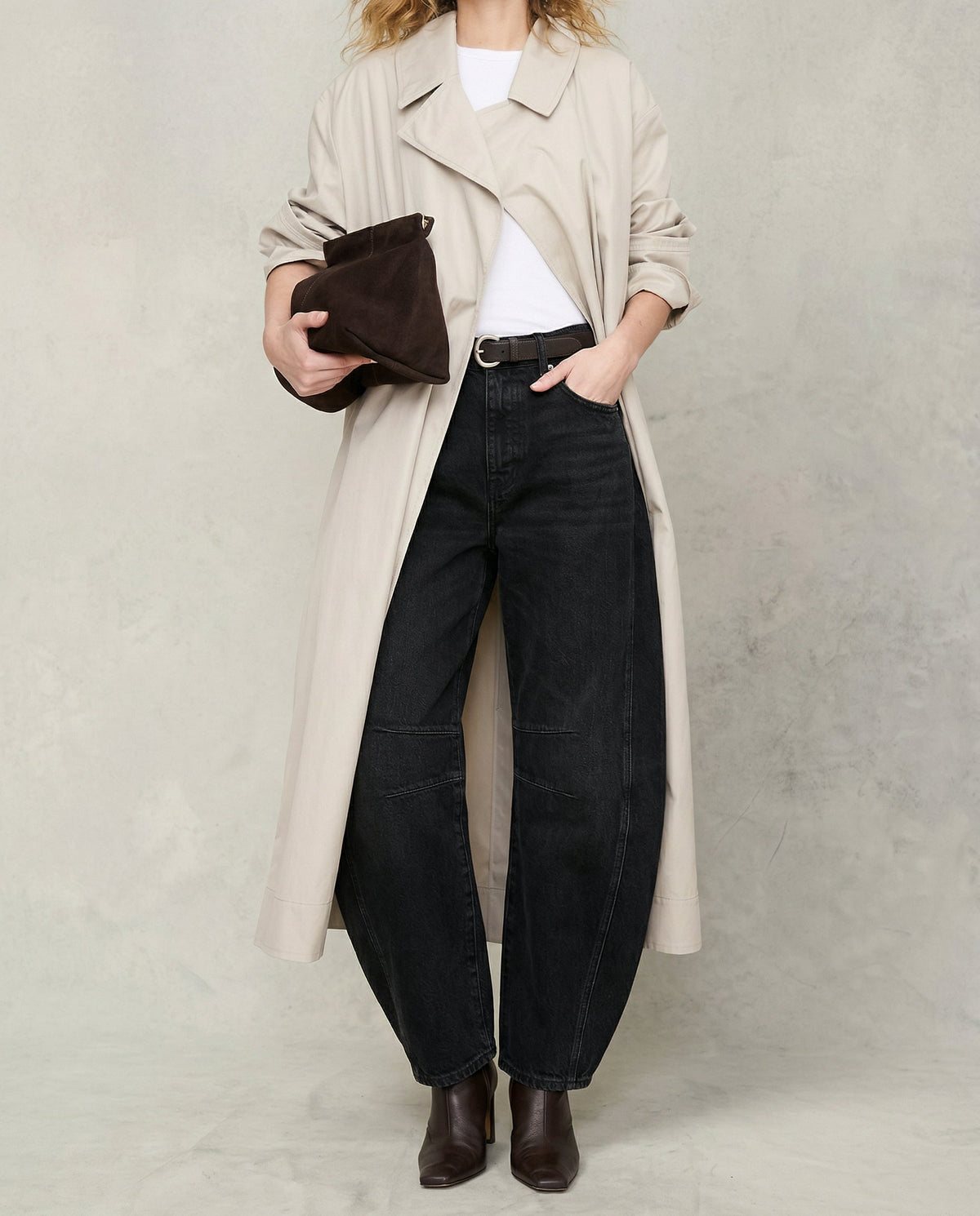 Women's Barrel-Leg Jeans – Leopard Print Mid-Rise