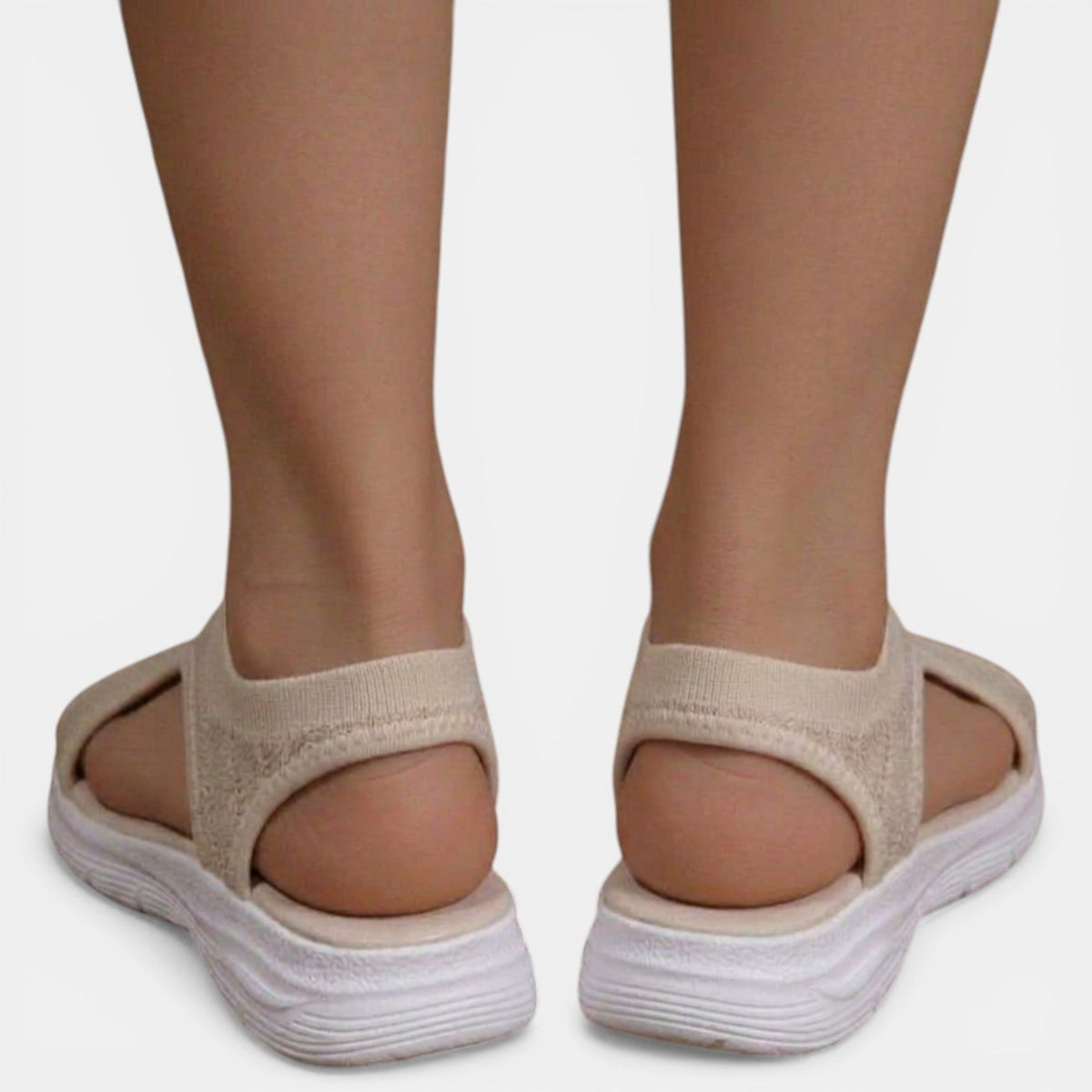 Women's Slip-On Knit Sandal – Cushioned Low Platform