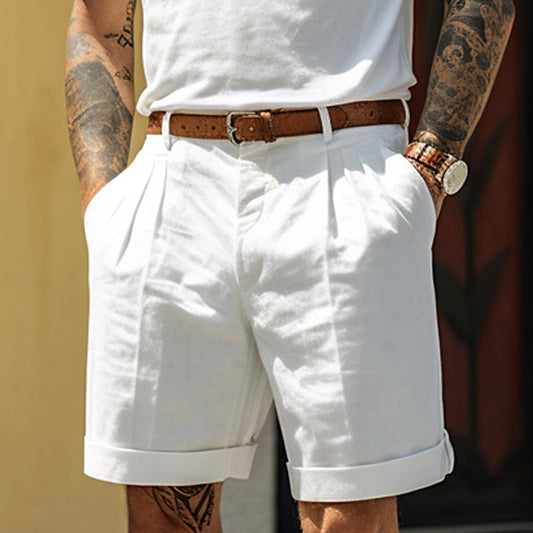 Men's Tailored Cotton Shorts – Straight Relaxed Fit