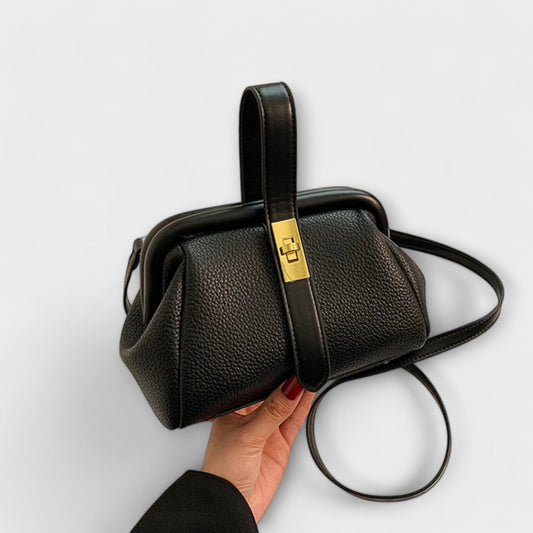 Women's Mini Crossbody Bag – Top Handle Turn-Lock