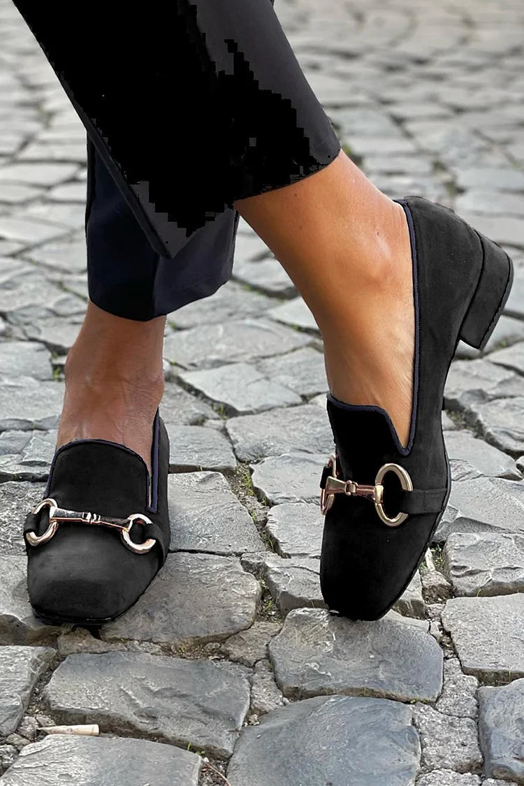 Women's Horsebit Loafer – Flat Slip-On Rounded Toe
