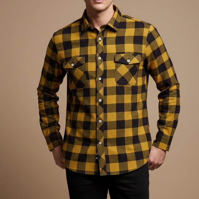 Men's Plaid Shirt – Relaxed Button-Up Overshirt