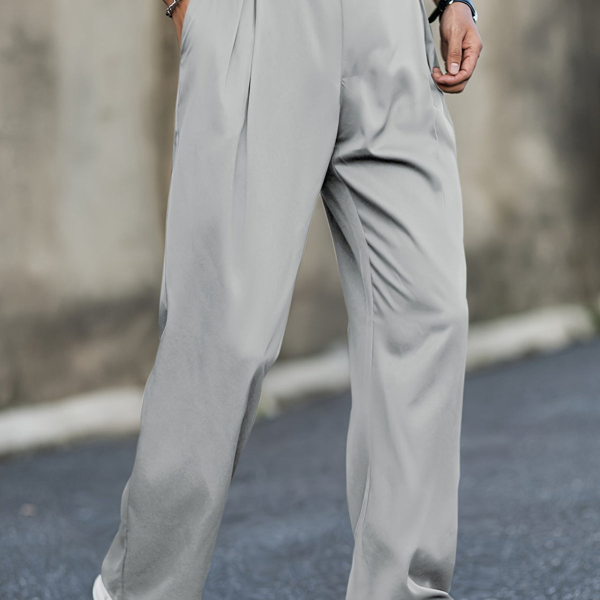Men's Cropped Pants – High-Rise Stretch Straight Leg
