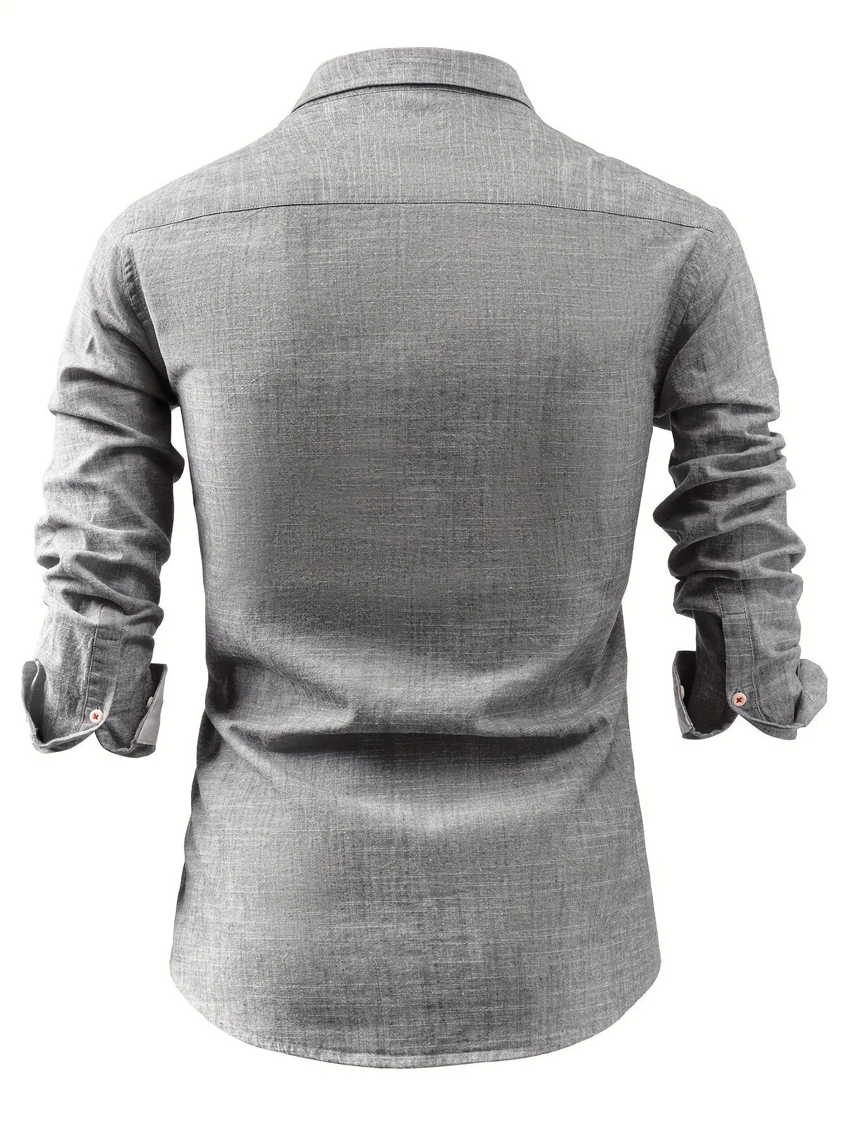 Men's Cotton-Linen Shirt – Straight Fit Long Sleeve