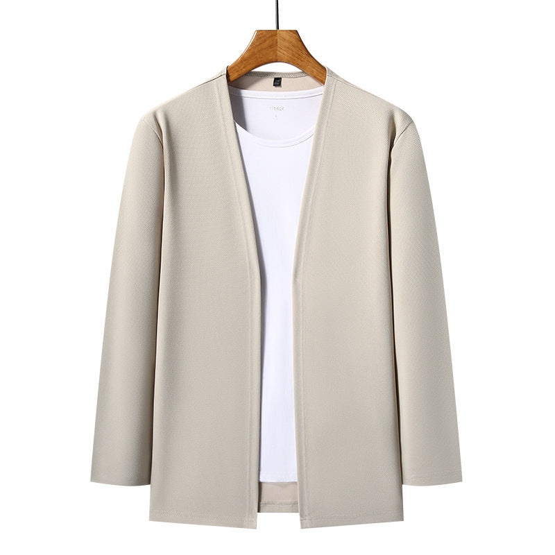 Men's Knit Cardigan – Open-Front Relaxed Fit