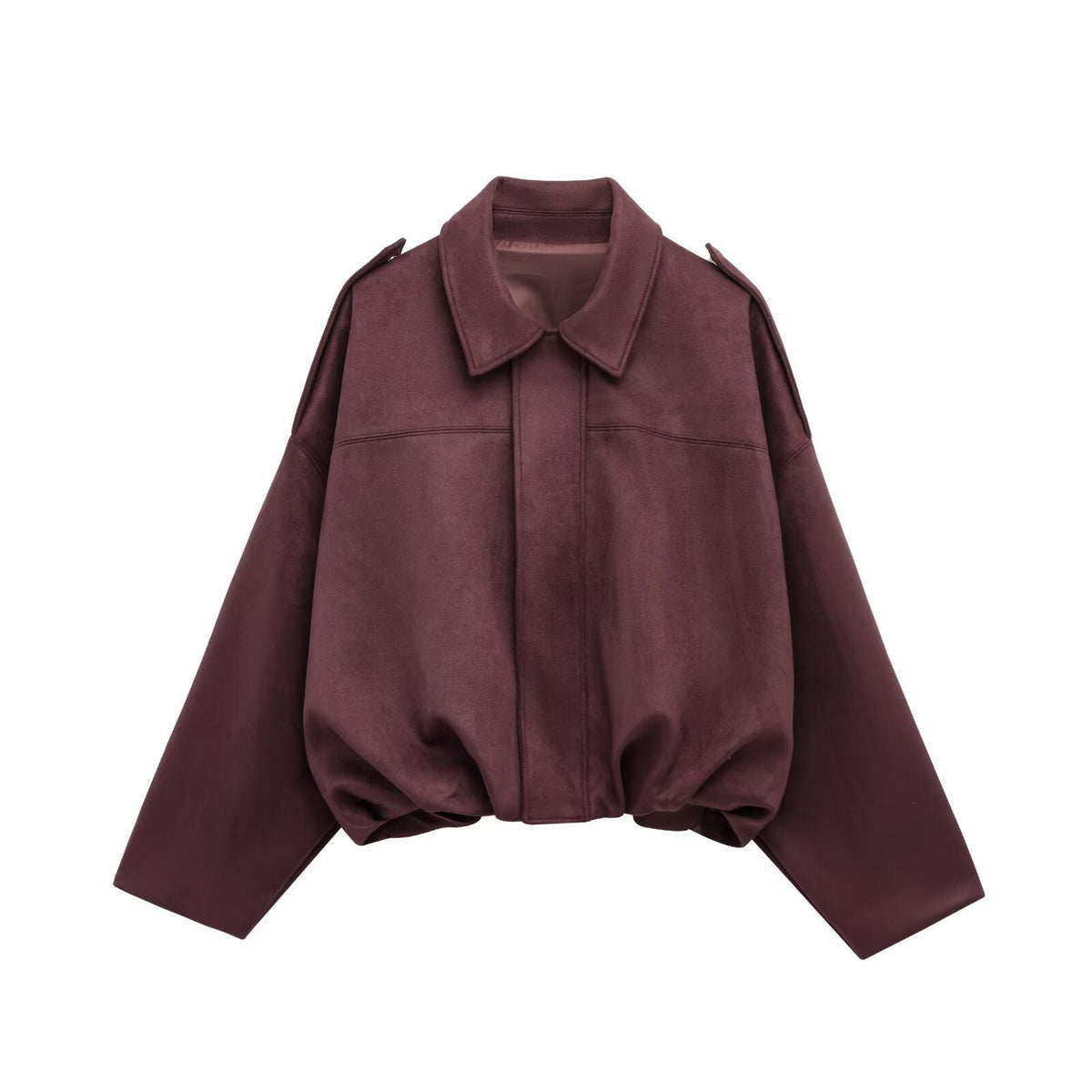 Men's Faux Suede Pilot Jacket – Straight Hip-Length Fit