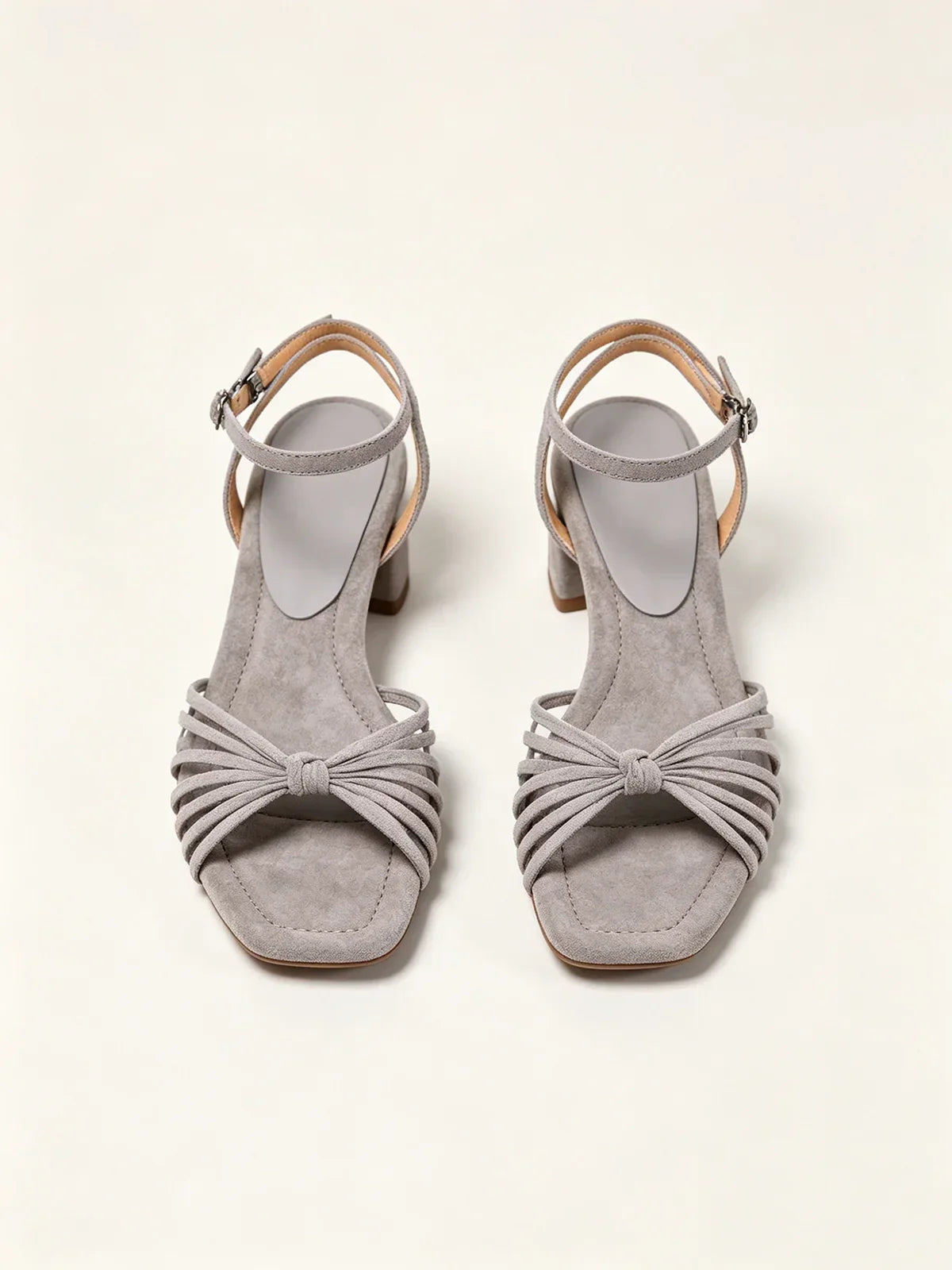 Women's Strappy Block-Heel Sandal – Matte Crossover Straps