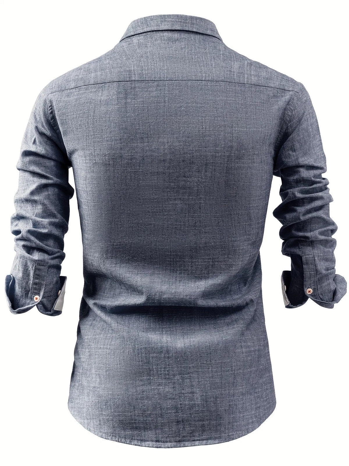 Men's Cotton-Linen Shirt – Straight Fit Long Sleeve