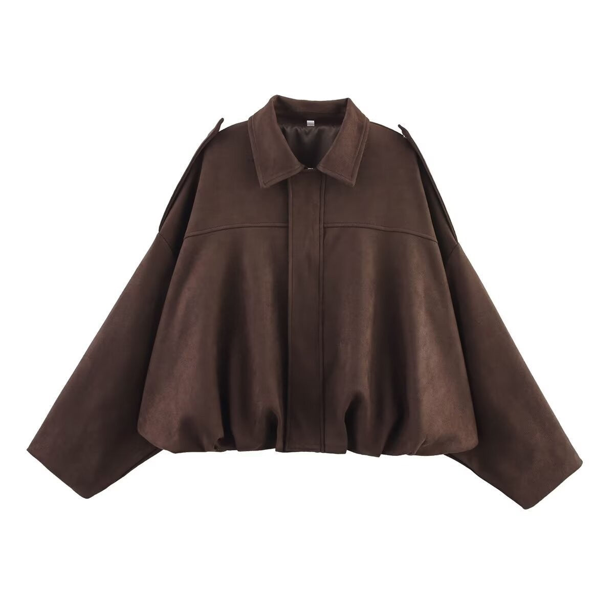 Men's Faux Suede Pilot Jacket – Straight Hip-Length Fit