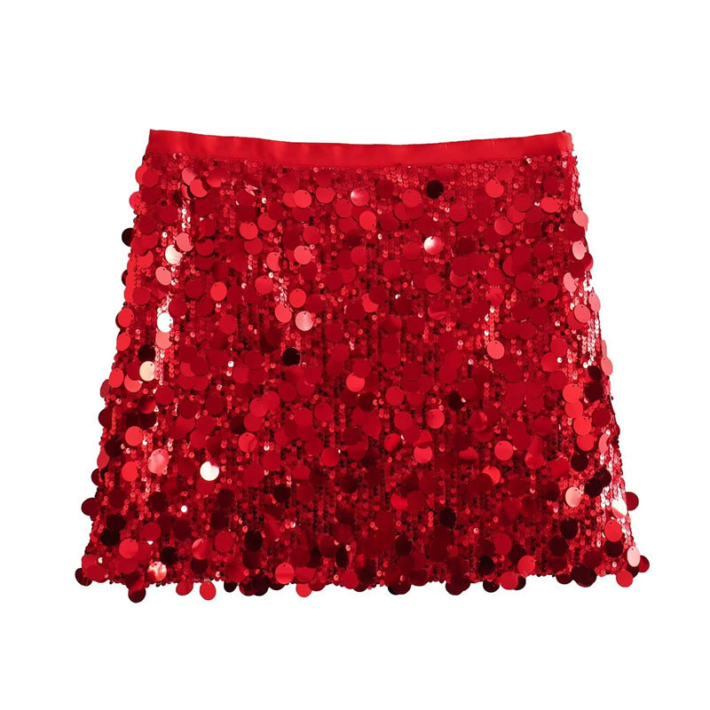 Women's Sequin Mini Skirt – Fitted Pencil Silhouette
