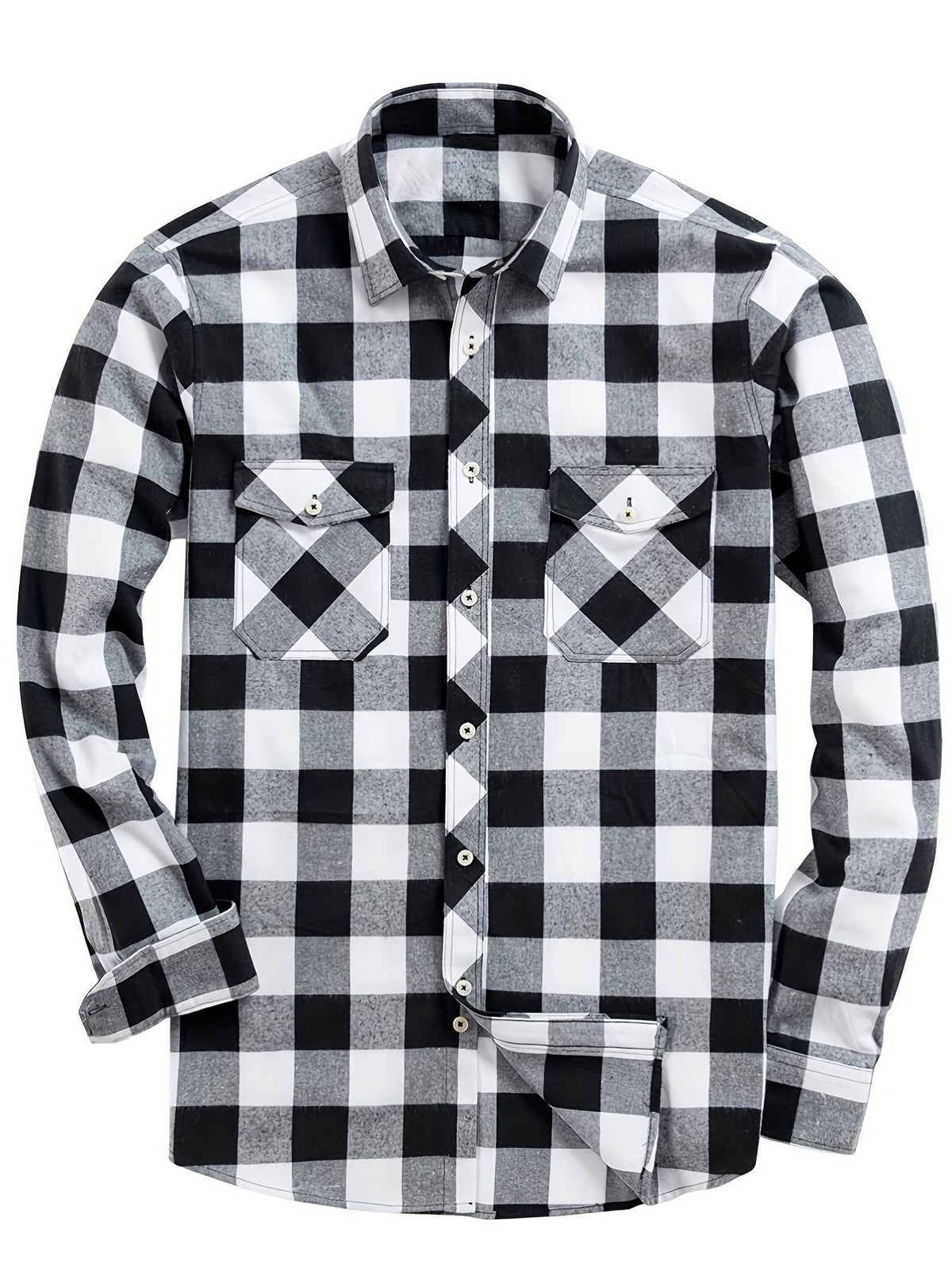 Men's Flannel Plaid Shirt – Relaxed Straight Cut