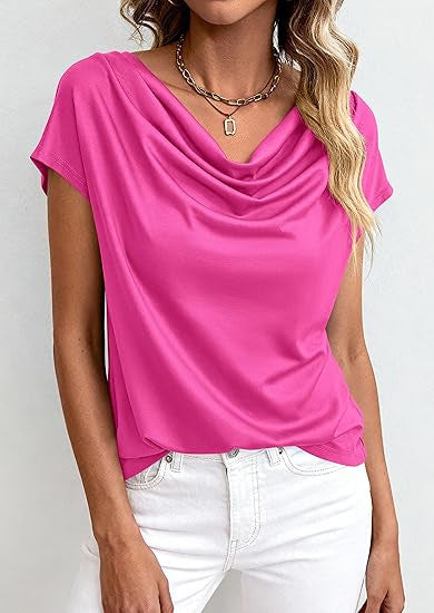 Women's Short-Sleeve Crew Neck Top – Relaxed Straight Fit
