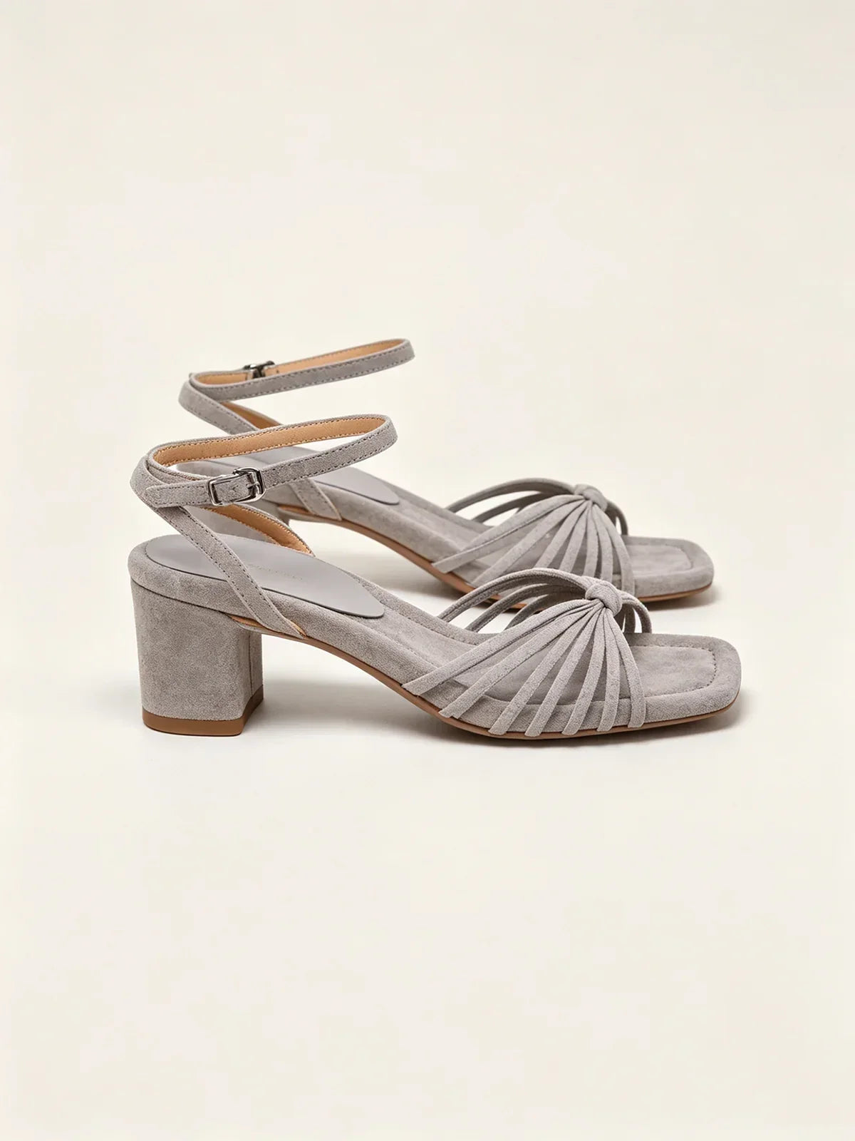 Women's Strappy Block-Heel Sandal – Matte Crossover Straps