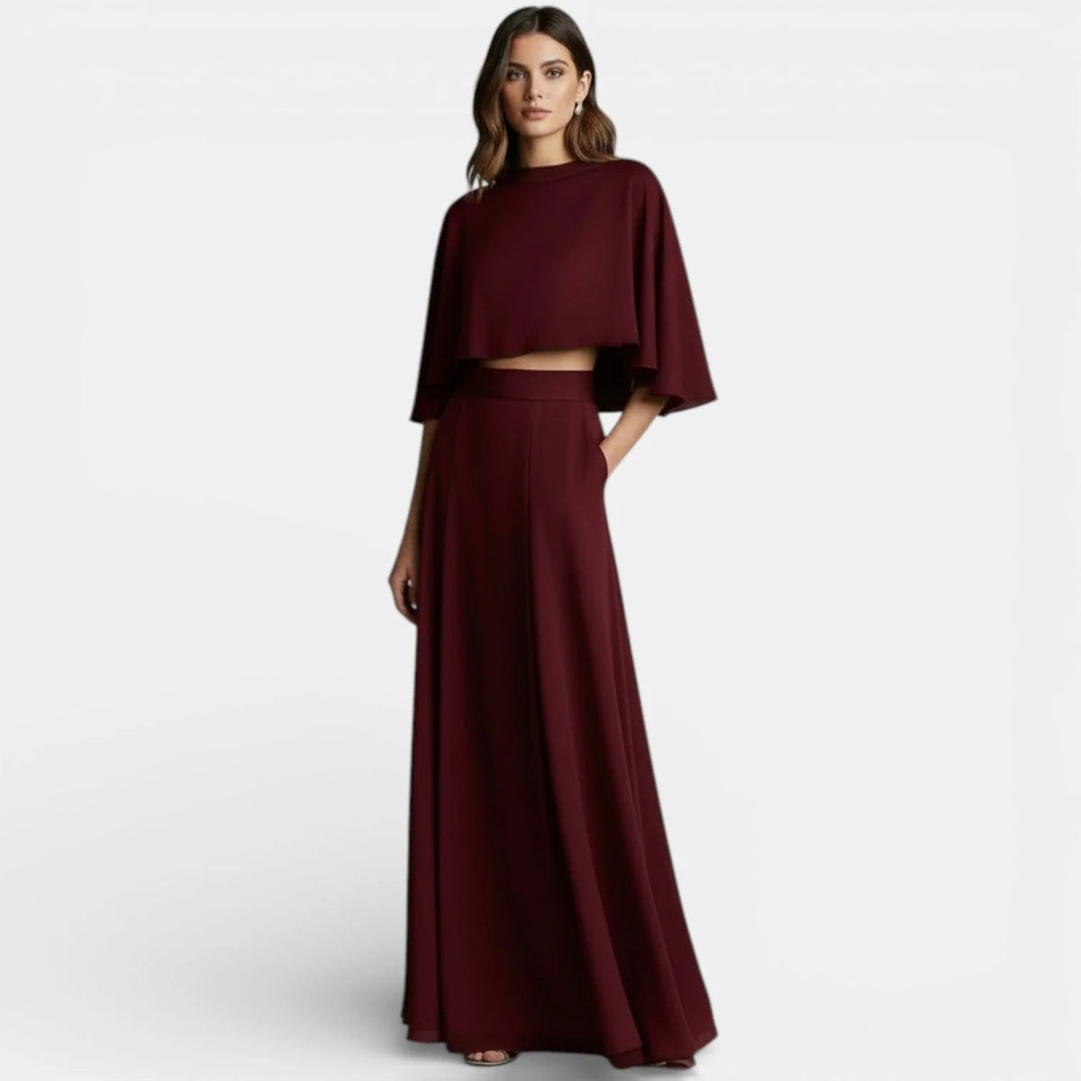 Women's Satin Two-Piece Set – Relaxed Matching Top and Pants