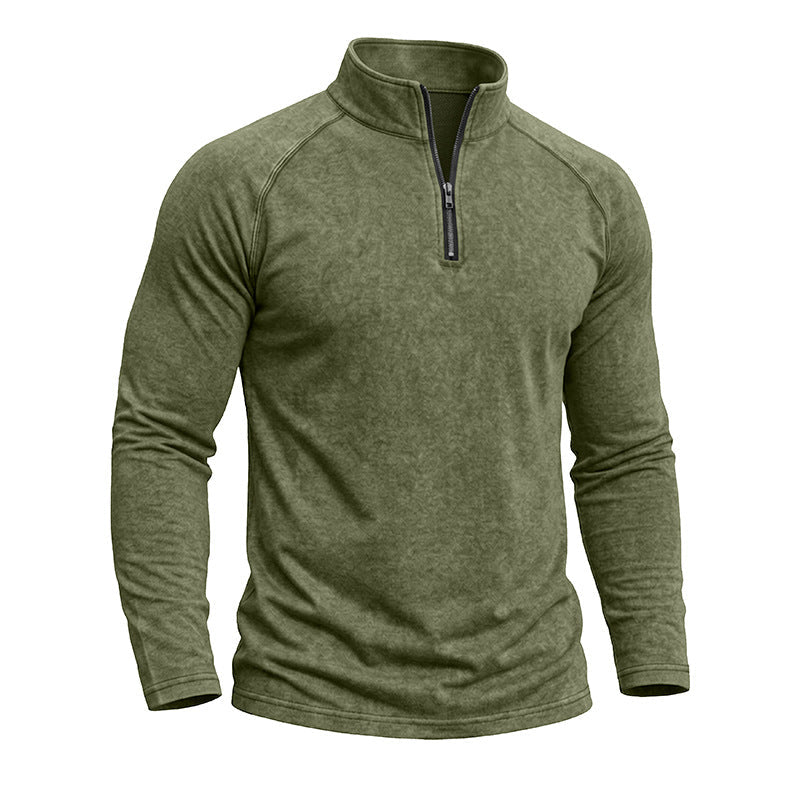 Men's Cotton Sweatshirt – Fitted Raglan Washed Look