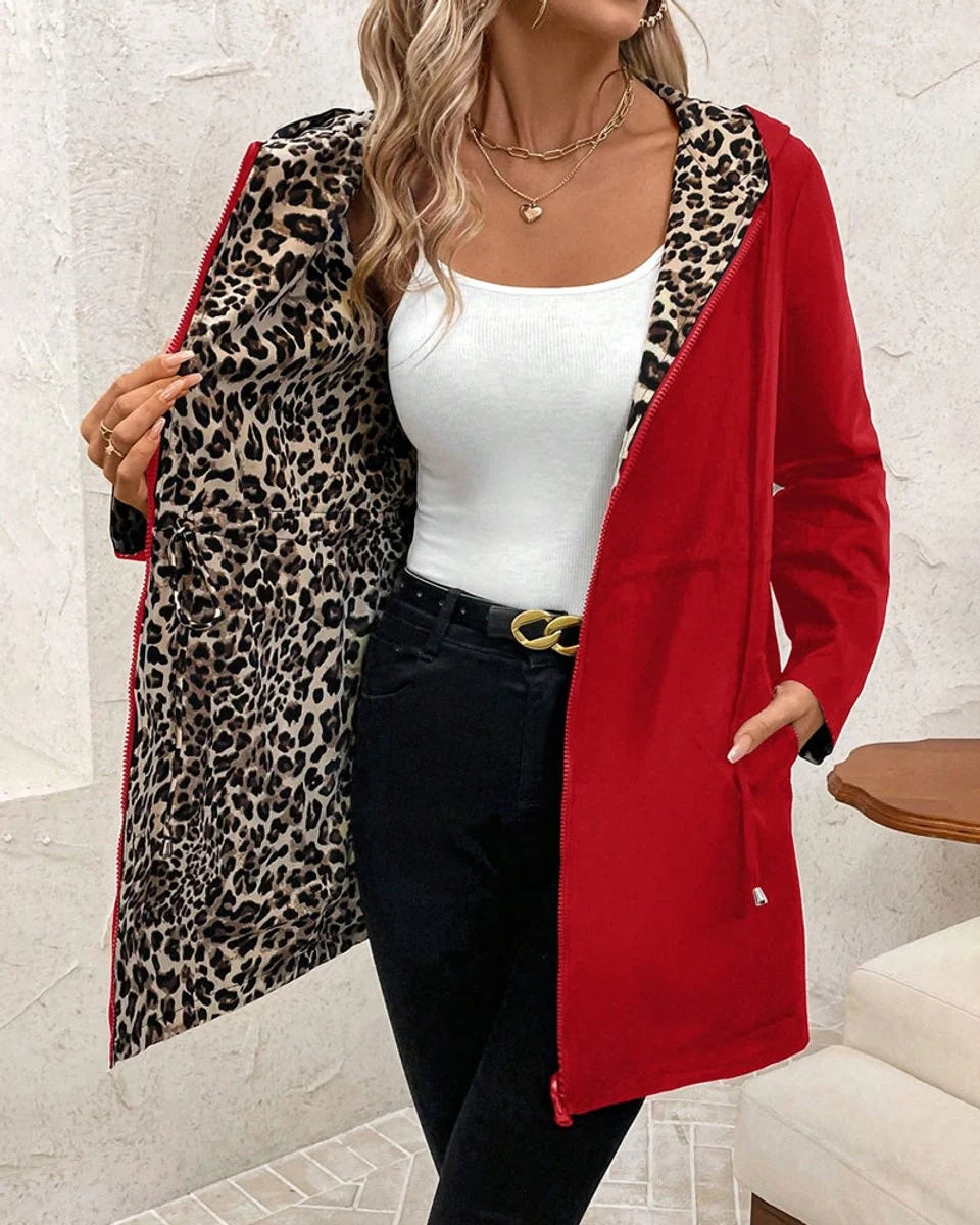 Women's Reversible Hooded Jacket – Full-Zip Relaxed Fit