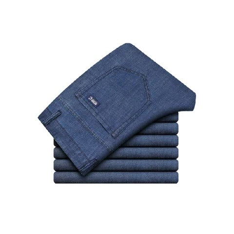 Men's Stretch Jeans – High-Rise Straight Leg