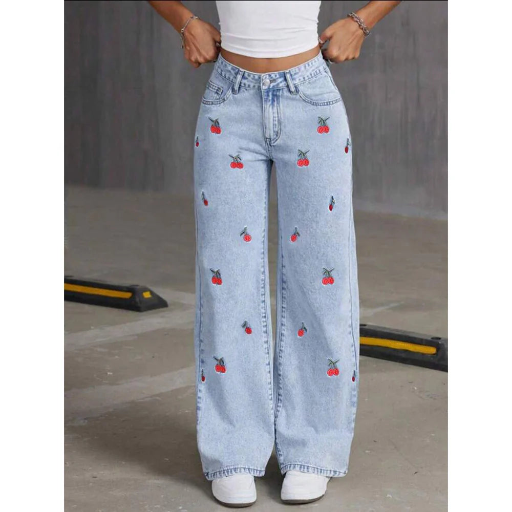 Women's Wide-Leg Pants – Mid-Rise Fluid Drape