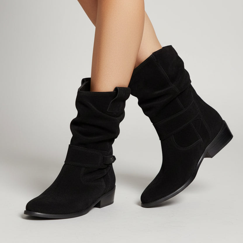 Women's Western Mid-Calf Boot – Pointed Toe Square Heel