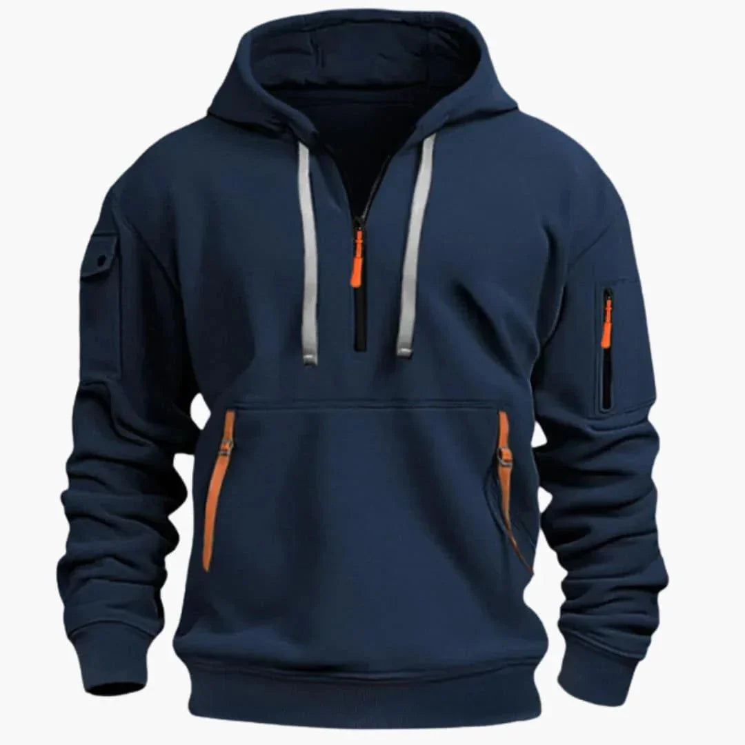 Men's Pullover Hoodie – Relaxed Multi-Pocket Fit